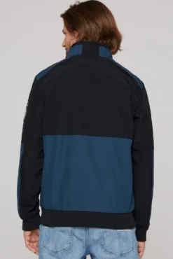 Softshelljacke mit Colour-Blocking navy