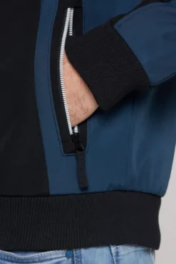 Softshelljacke mit Colour-Blocking navy