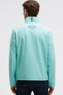 Softshelljacke mit Patch und Print new aqua