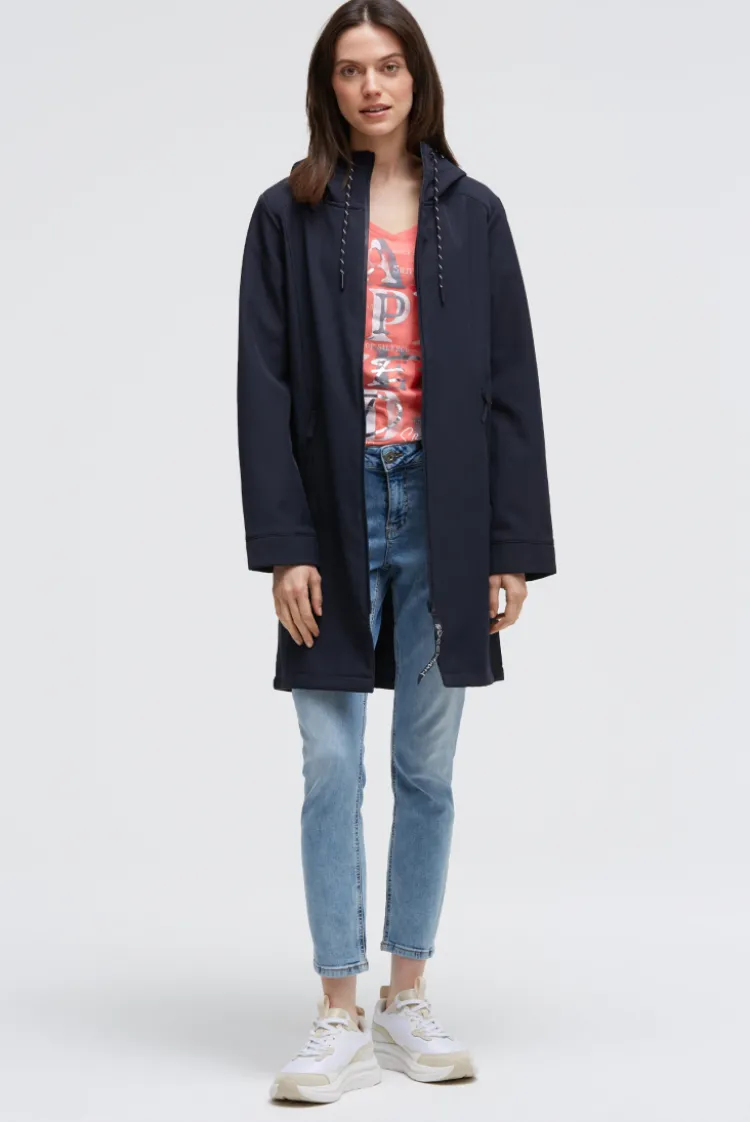 Softshell-Parka mit Kapuze blue navy