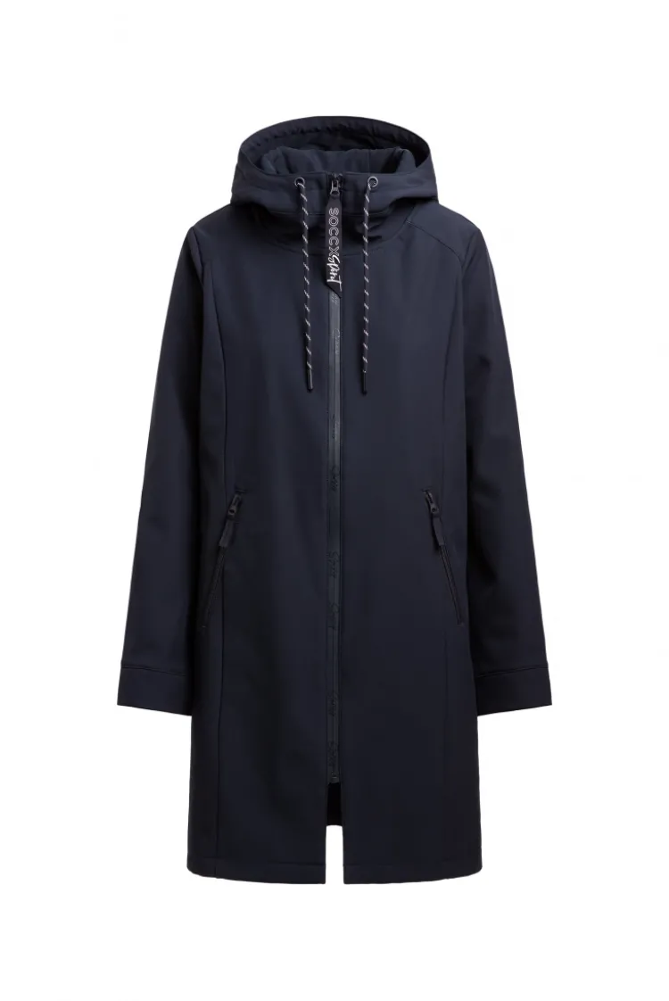 Softshell-Parka mit Kapuze blue navy