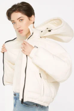 SO-HO Puffer Jacket mit Kapuze ecru