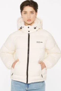 SO-HO Puffer Jacket mit Kapuze ecru