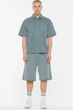 SO-NNY Kurzarmhemd fog blue