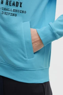 Sweatjacke mit Label Print summer aqua