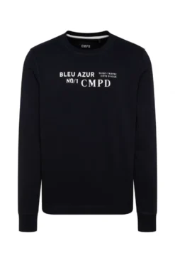 Sweatshirt mit Label Print blue navy