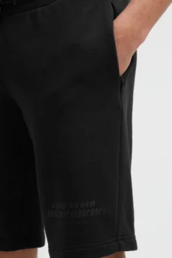 Sweatshorts mit Label Print black