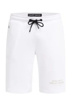 Sweatshorts mit Label Print opticwhite