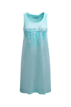 Tanktop-Kleid mit Glitter Print aqua splash