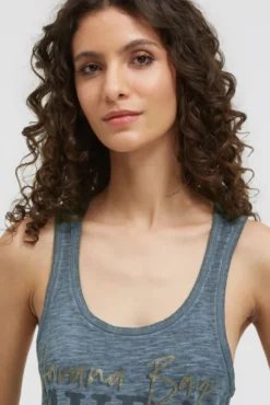 Tanktop-Kleid mit Glitter Print green shadow