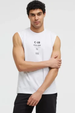 Tanktop mit Label Prints opticwhite