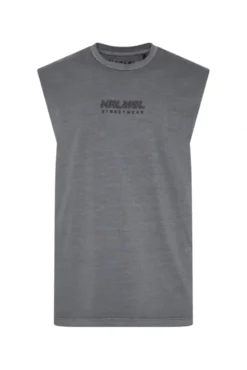 THE-O Muskelshirt printed asphalt