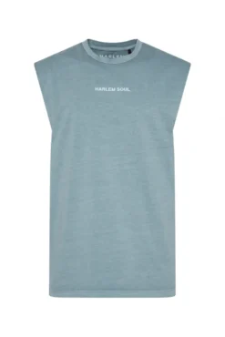 THE-O Muskelshirt printed fog blue