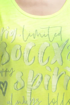 Top mit Glitter Print electric lemon