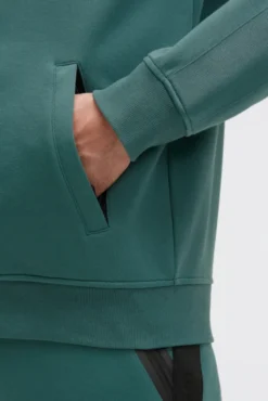 Trainingsjacke aus Interlock mit Rubber Prints petrol green