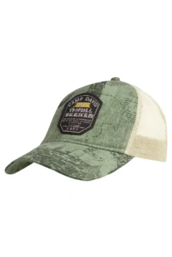 Trucker Cap mit All Over Print und Patch sage