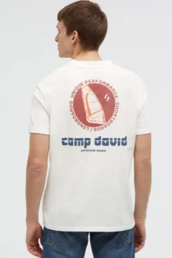 T-Shirt aus Slub-Pikee mit Back-Artwork ivory