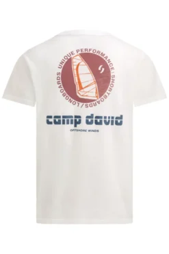 T-Shirt aus Slub-Pikee mit Back-Artwork ivory