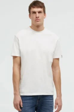 T-Shirt aus Slub-Pikee mit Back-Artwork ivory