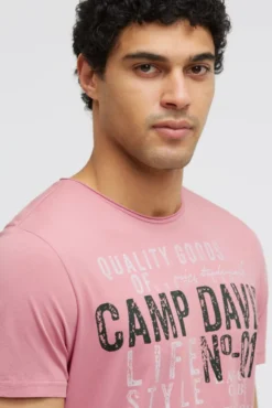 T-Shirt Dip Dye mit Vintage Print beachy red