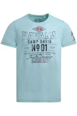 T-Shirt mit Ausbrenner-Effekten und Artwork aqua splash