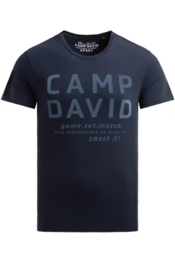 T-Shirt mit Logo Artwork blue navy
