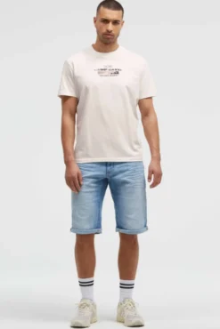 T-Shirt mit Photoprint auf dem Rücken ivory