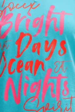T-Shirt mit V-Ausschnitt und Artwork ocean flash