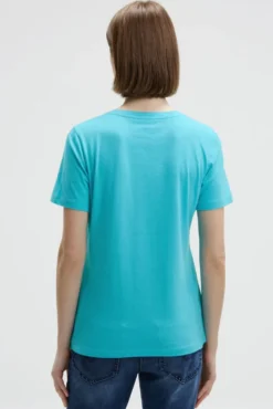 T-Shirt mit V-Ausschnitt und Artwork ocean flash