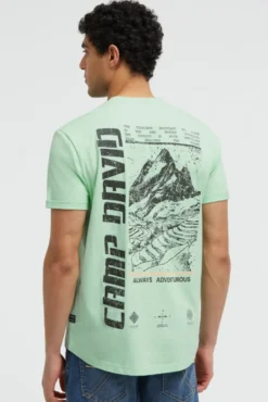 T-Shirt Relaxed Fit mit Backprint light mint
