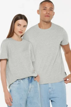 T-Shirt Rundhals, 2er-Pack greymelange / greymelange