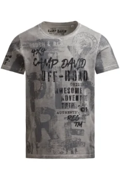 T-Shirt Rundhals mit All Over Print shadow