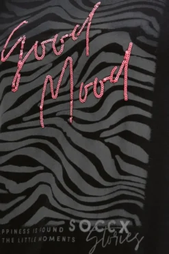 T-Shirt Rundhals mit Artwork black