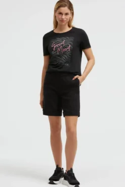 T-Shirt Rundhals mit Artwork black