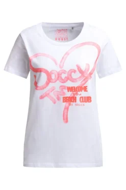 T-Shirt Rundhals mit Artwork opticwhite