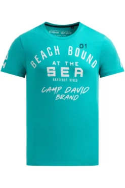 T-Shirt Rundhals mit Artworks island green