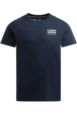 T-Shirt Rundhals mit Back-Print blue navy