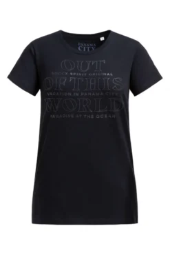 T-Shirt Rundhals mit Rubber Print blue navy