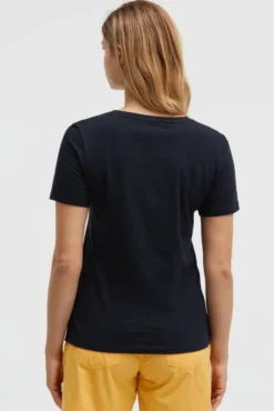 T-Shirt Rundhals mit Rubber Print blue navy