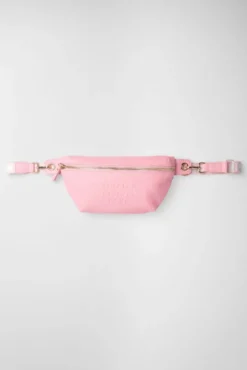 Umhängetasche mit Intarsia-Webriemen french rose