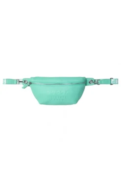 Umhängetasche mit Intarsia-Webriemen misty mint