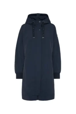 Windparka mit Kapuze und Logo-Details blue navy
