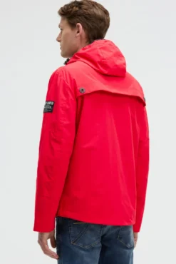 Wind- und Wetterjacke mit Kapuze summer red