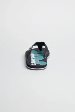 Zehensandale mit Surf Print blue navy