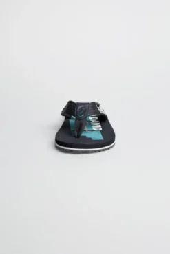 Zehensandale mit Surf Print blue navy