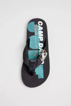 Zehensandale mit Surf Print blue navy