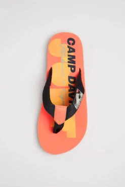 Zehensandale mit Surf Print neon flame