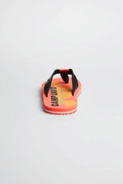 Zehensandale mit Surf Print neon flame